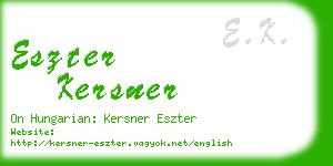 eszter kersner business card